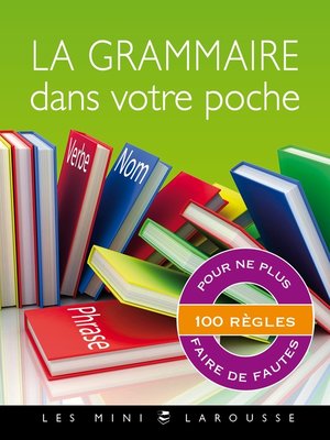 cover image of La grammaire dans votre poche